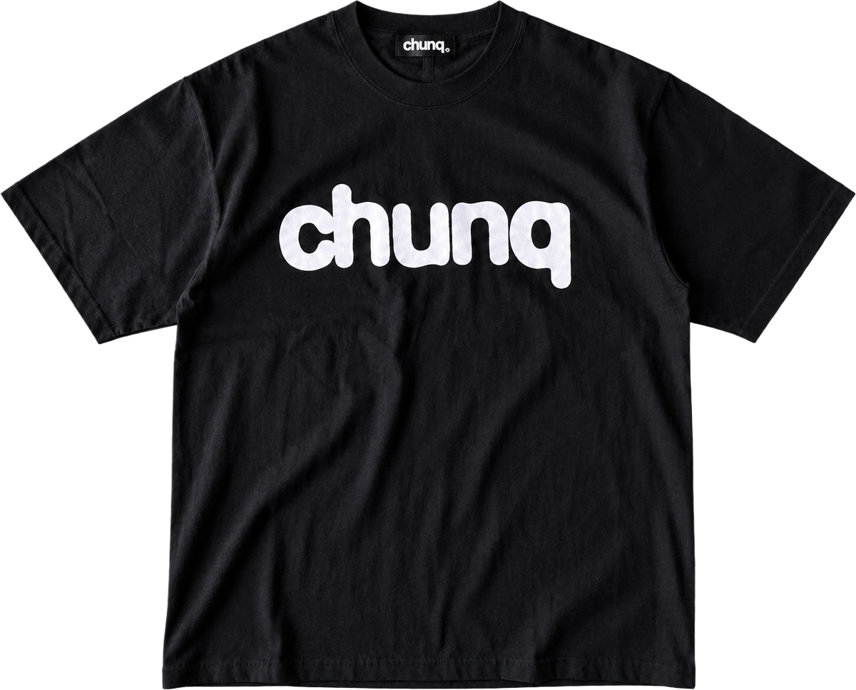 chunq hero tee washed black product view