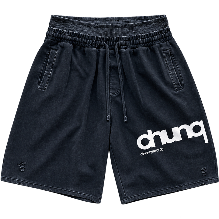 chunq double-layer baggy cotton shorts product view